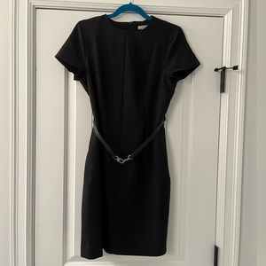 H&M black dress with belt